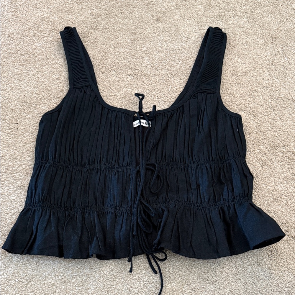 Abercrombie & Fitch Black Smocked Tank Top
